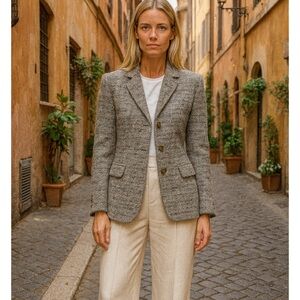 Piazza Sempione Tweed jacket sz 2 Made in Italy Luxury price firm!